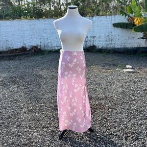 Urban Outfitters Rowan Satin Slip Skirt